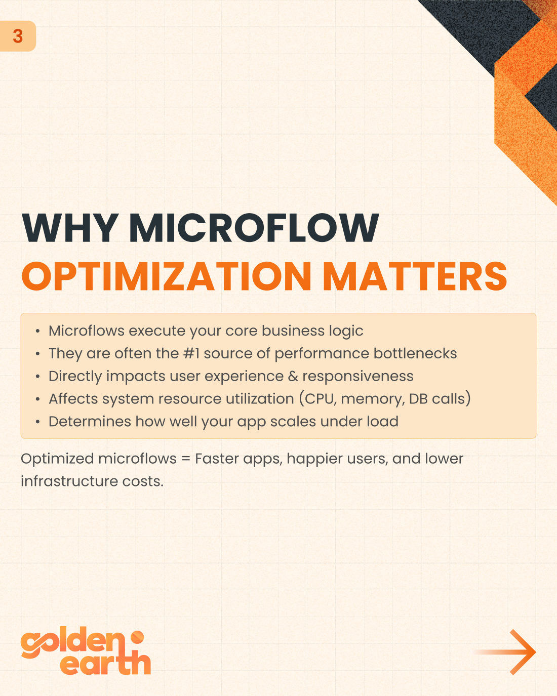 Mastering Microflow Optimization: Best Practices for a Faster Mendix App - slide 3 of 12