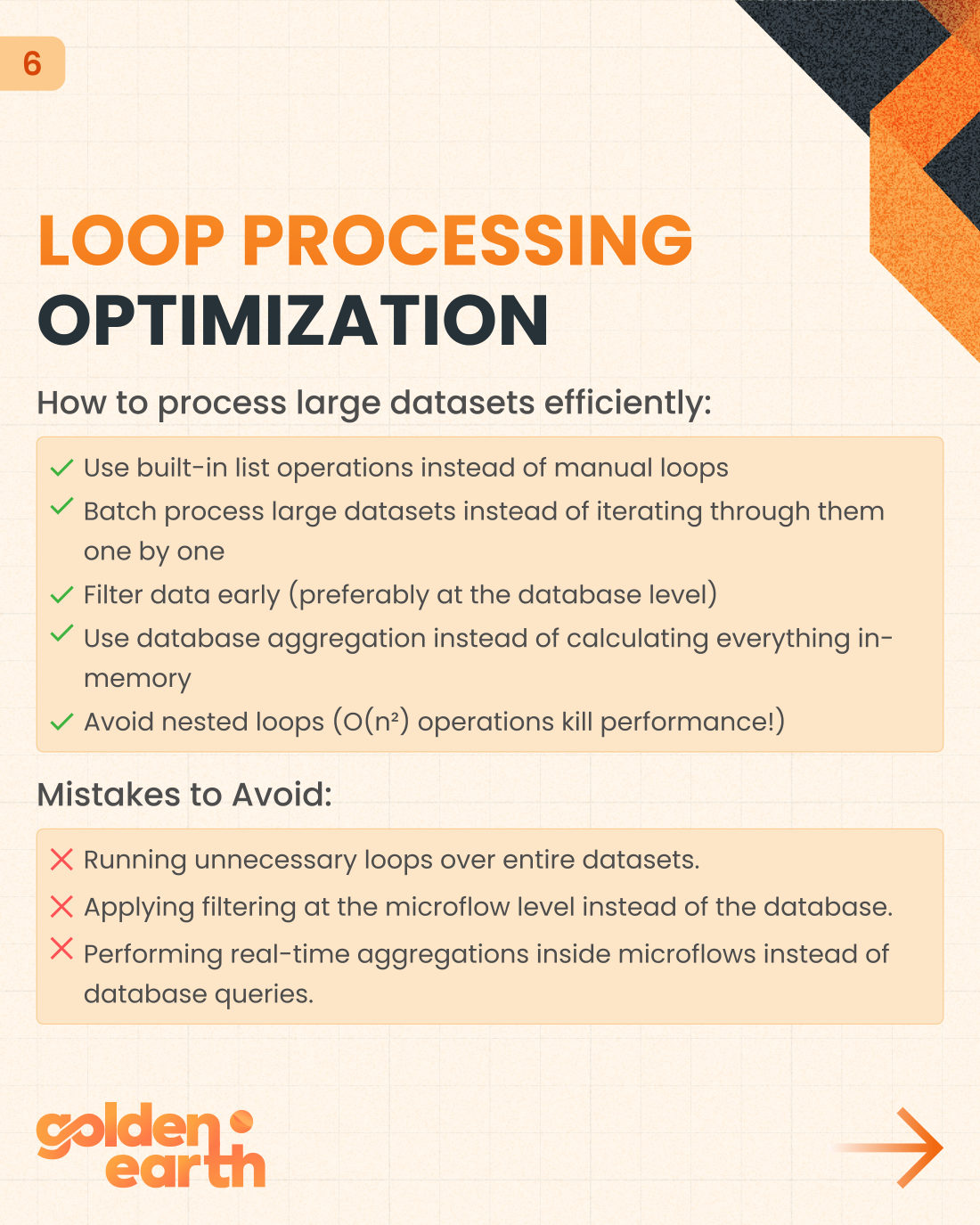 Mastering Microflow Optimization: Best Practices for a Faster Mendix App - slide 6 of 12