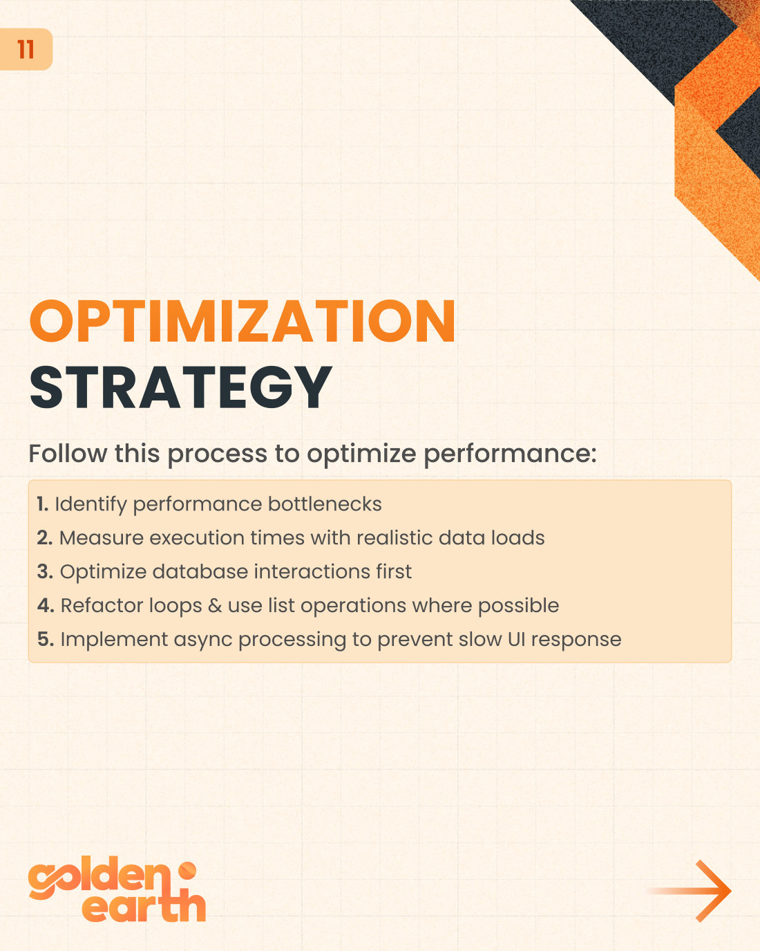 Mastering Microflow Optimization: Best Practices for a Faster Mendix App - slide 11 of 12